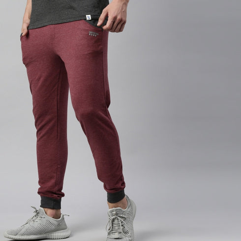 Charcoal & Maroon Solid Lounge Set